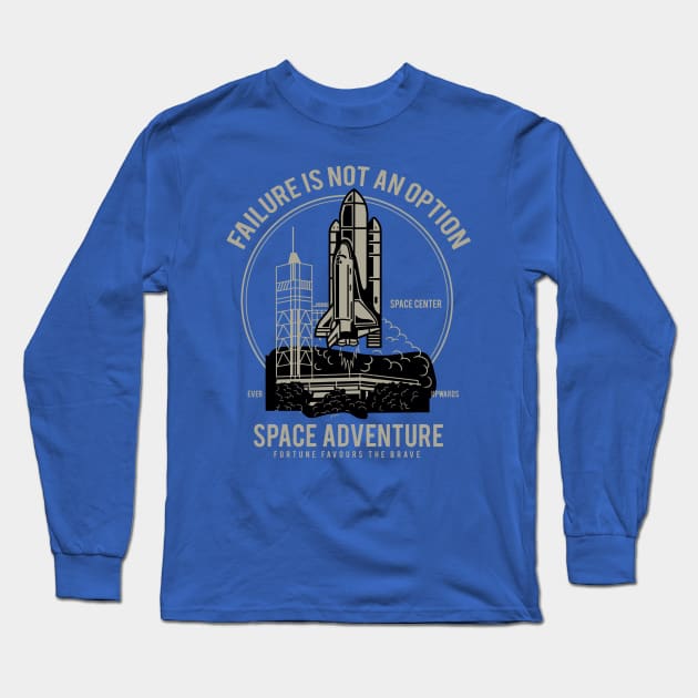 Space Adventure Rocket Long Sleeve T-Shirt by lionkingdesign